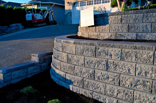 Stone Retaining Wall Repair in Warren