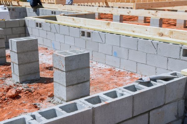 Cement Block Installation in Warren
